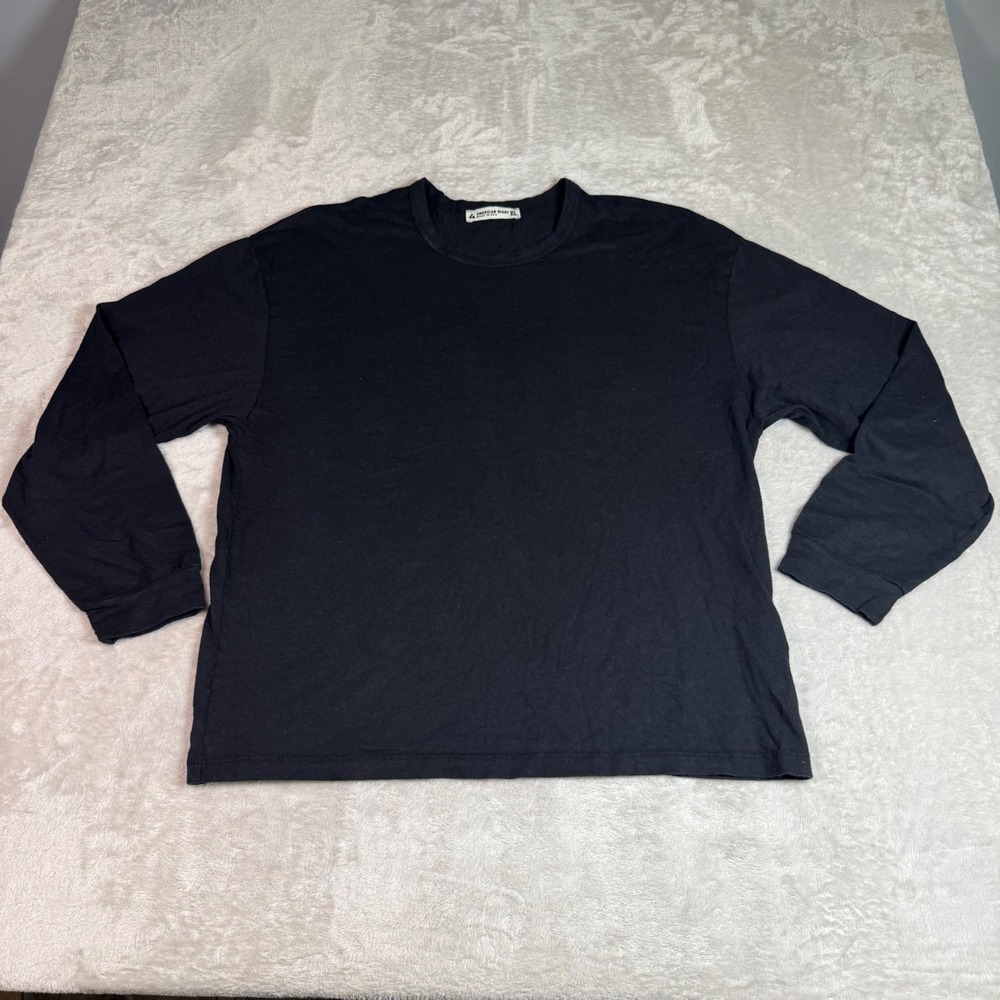 NWOT American‎ Giant Womens Hemp Long Sleeve Crew Neck Tee T-Shirt XL Black - Picture 4 of 11